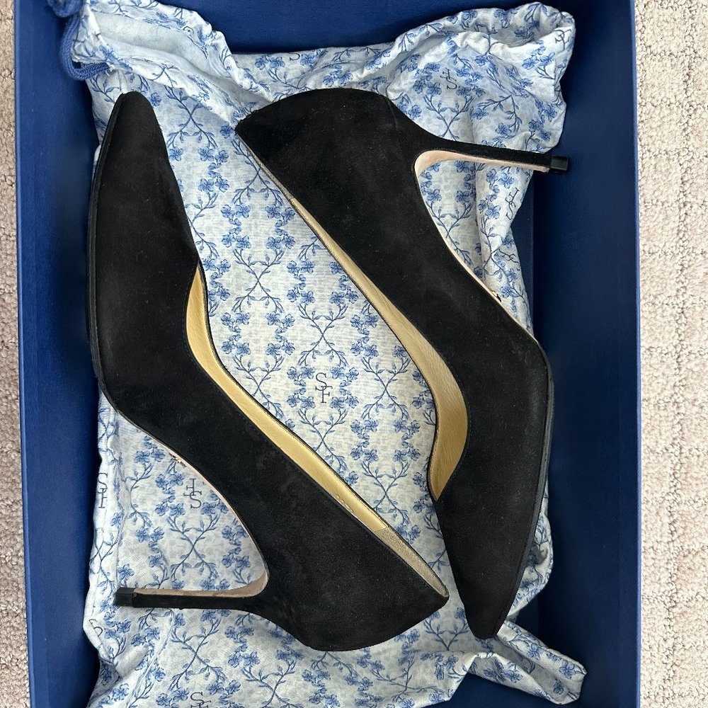 Sarah Flint Perfect Pump 85 - Black Suede - Size 7 (Italy 37)